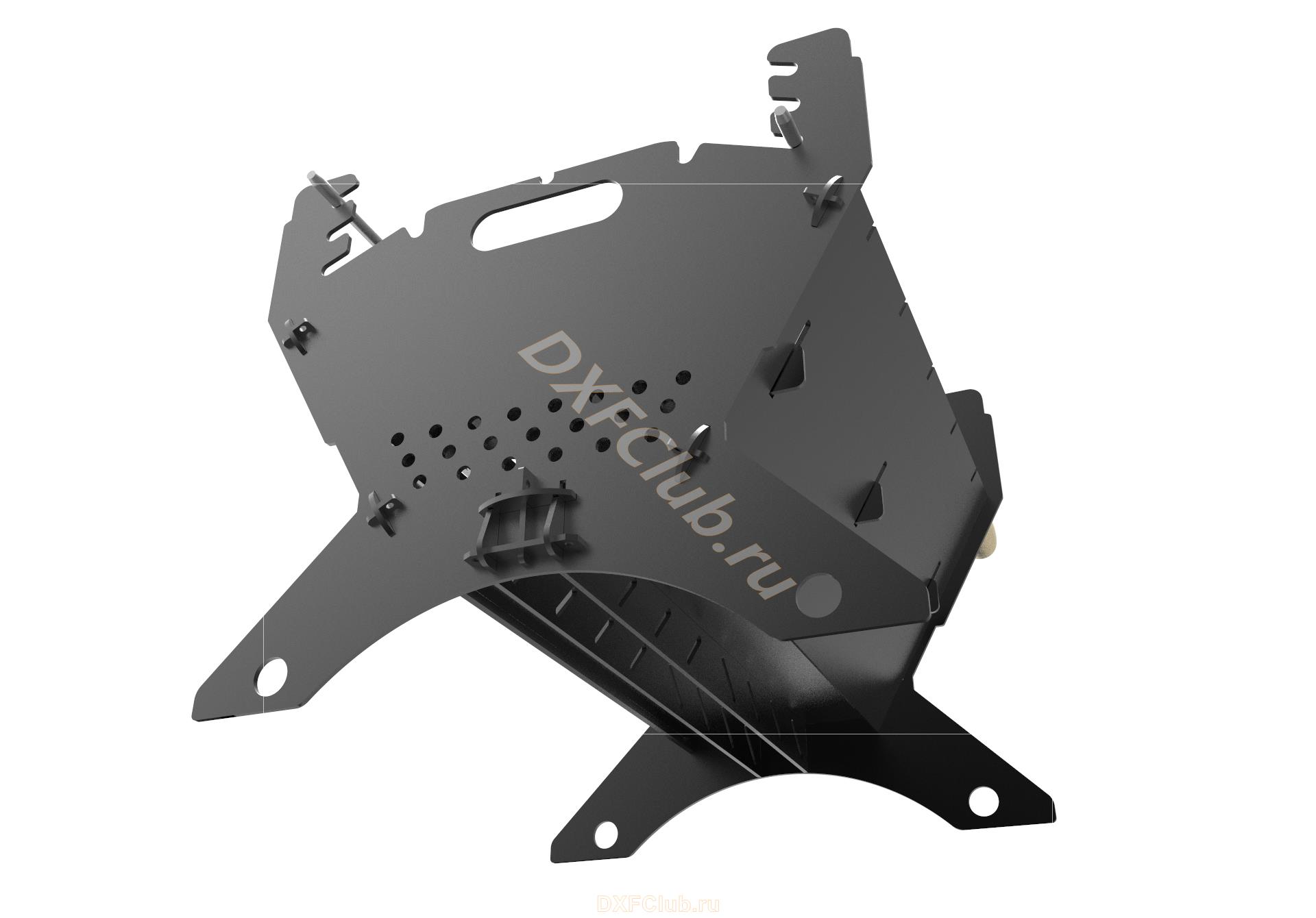 Мангал разборный макет DXF