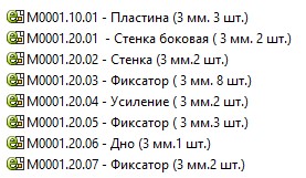 список файлов dxf